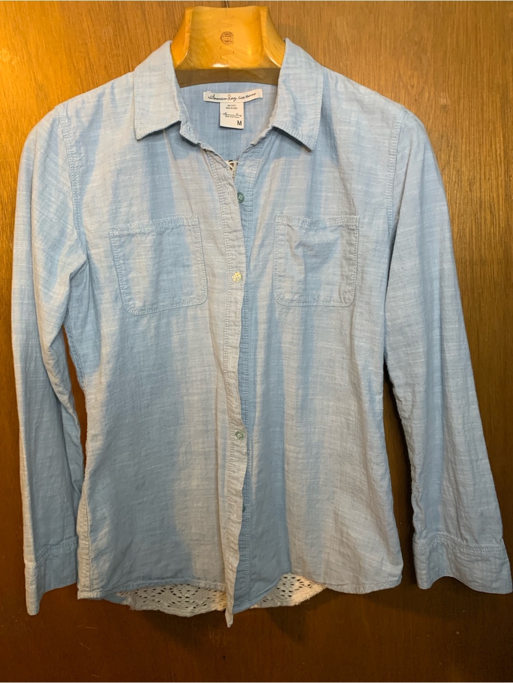 American Rag Light Blue Button-Up Women's Shirt